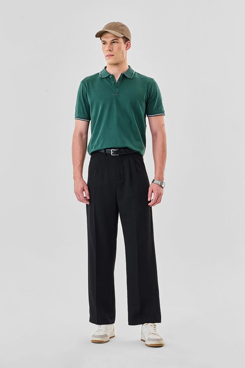 سنيتش تيشيرت بولو بقصة عادية مطاطي